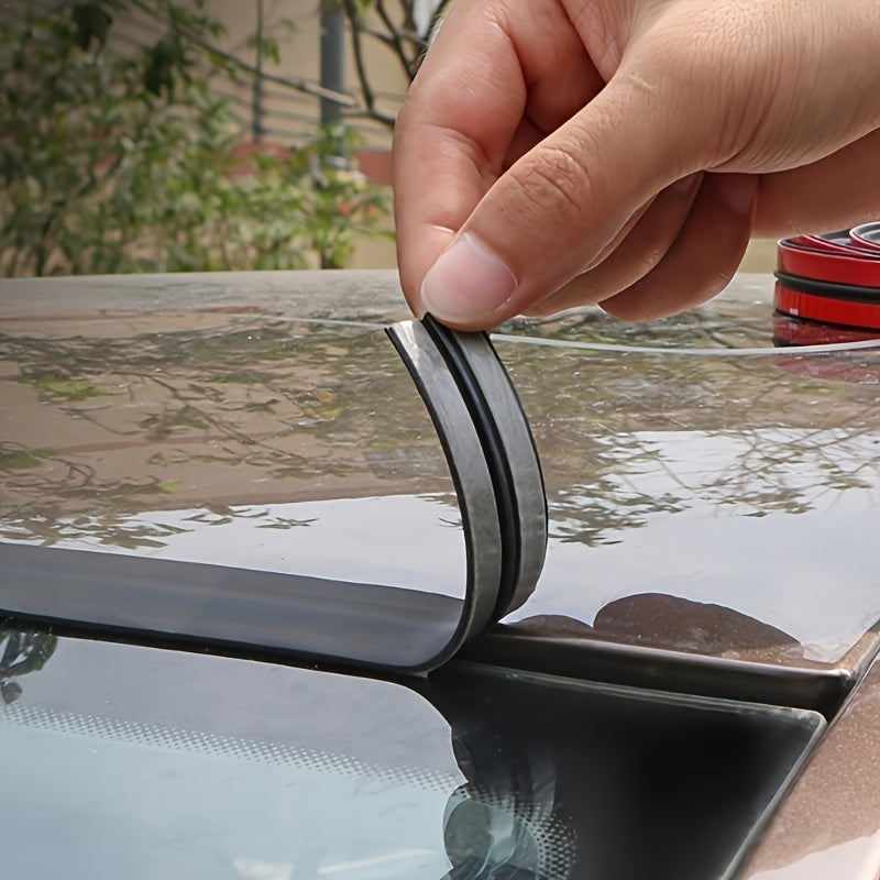 T-Shape Waterproof Rubber Seal Strip, 200cm – Durable ABS Auto Weatherstrip Sealant, for Sunroof & Rear Windshield, Universal Fit for Most Vehicles, Front Position