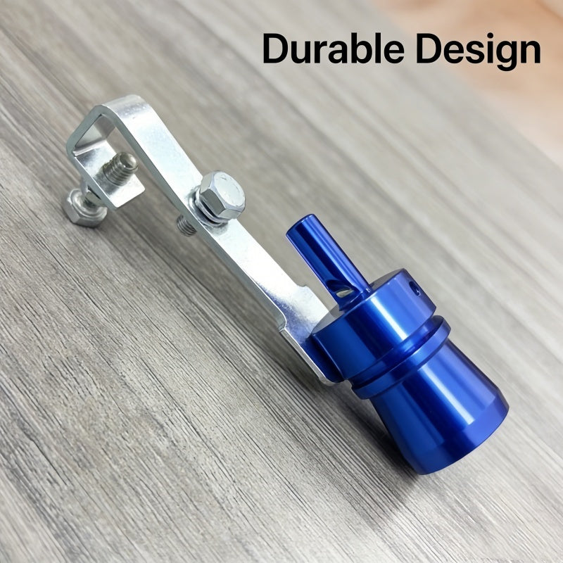Universal Turbo Exhaust Whistle – Heavy-Duty Aluminum Alloy Sound Amplifier Tailpipe Replacement Kit with Anti-Loss Mounting Bracket, Enhances Engine Power Output & Exhaust Sound Performance