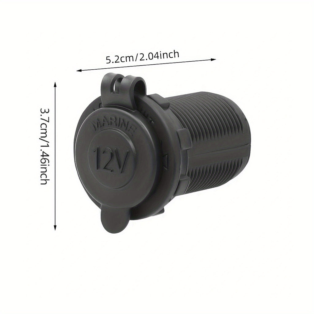 12V Power Adapter Socket for Car, Boat and Motorcycle, with Cigarette Lighter Splitter and Extra Features, Battery Not Included