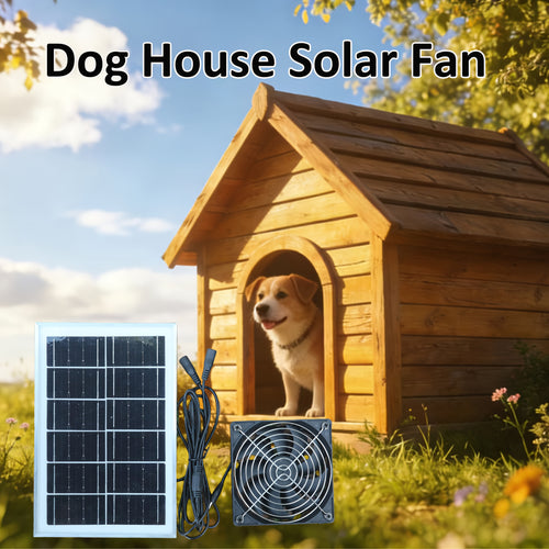 15W Portable Solar Panel with Fan | Solar Panel and Portable Cooling Fan Combo, PV Solar Panel Kit, Suitable for Greenhouse & Pet Ventilation, Outdoor Camping and Home Use | Solar Powered Fan