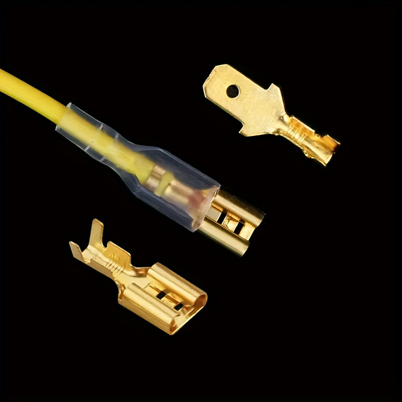 270/360-Piece 2.8mm 4.8mm 6.3mm Plug Spring Female/Male Spade Cold Crimp Terminals with Transparent Insulating Sleeve Connectors – Car Speaker Wire Connector Kit