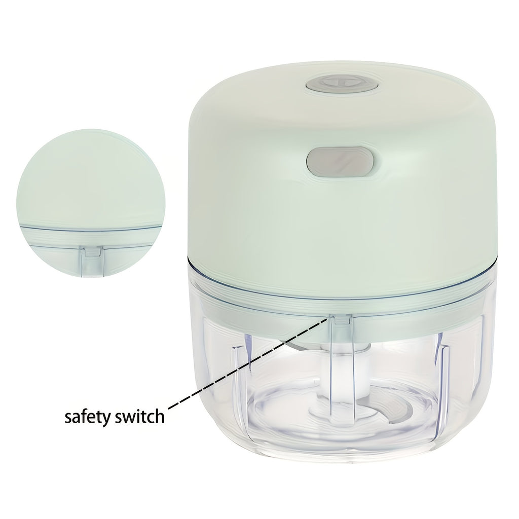 8.45oz Mini Rechargeable Garlic Mincer Meat Grinder, With Fridge Magnet, Durable and Sturdy, Perfect for Mashing Garlic, Chili, Onion, Minced Meat and Nuts