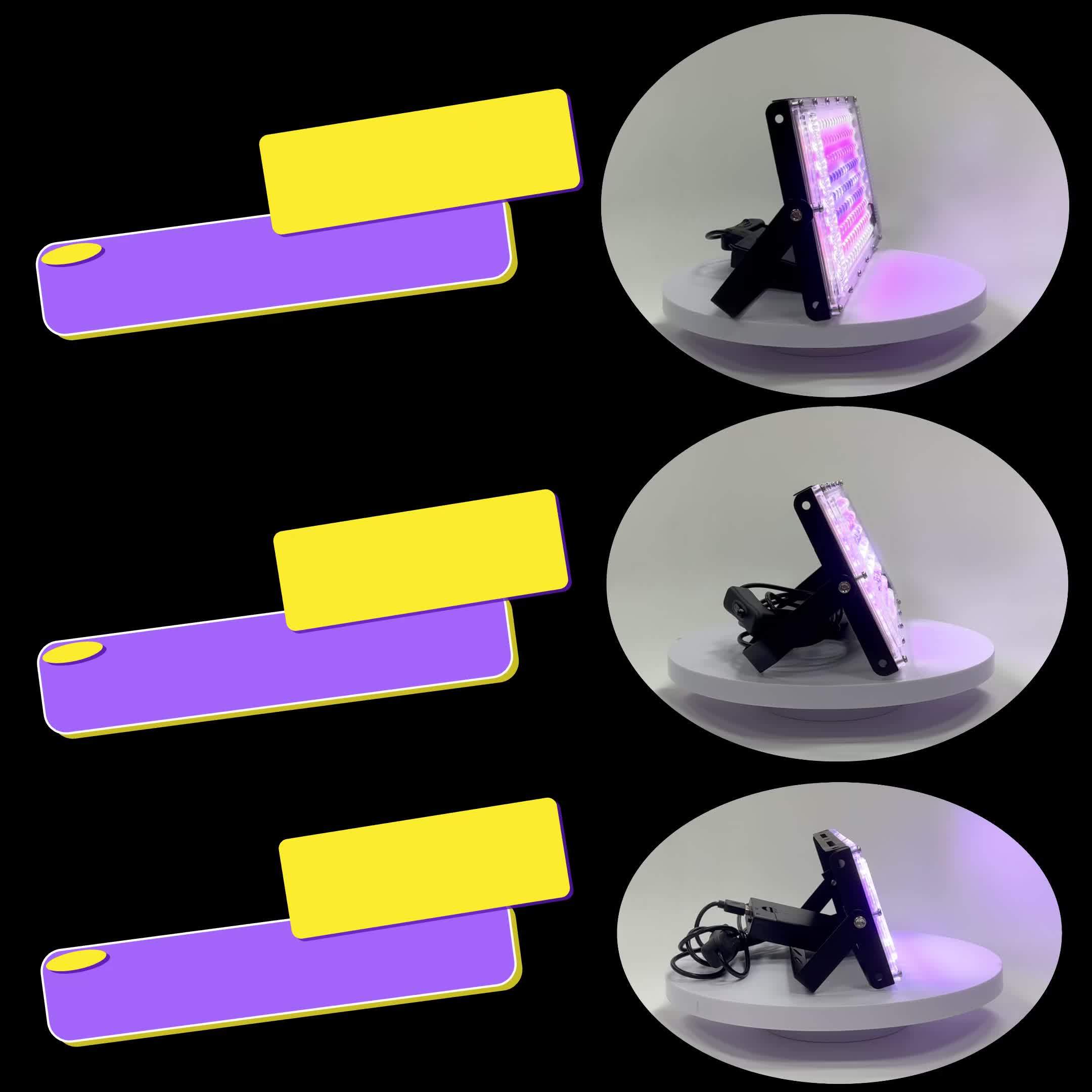 1/2/3/4 Heads 5V Grow Light with 50 LED Beads Each, USB Powered with On/Off Switch, Equipped with Hanging Rope, Polished Surface, High-Efficiency Heat Dissipation, Foldable & Space-Saving, Ideal for Vegetables