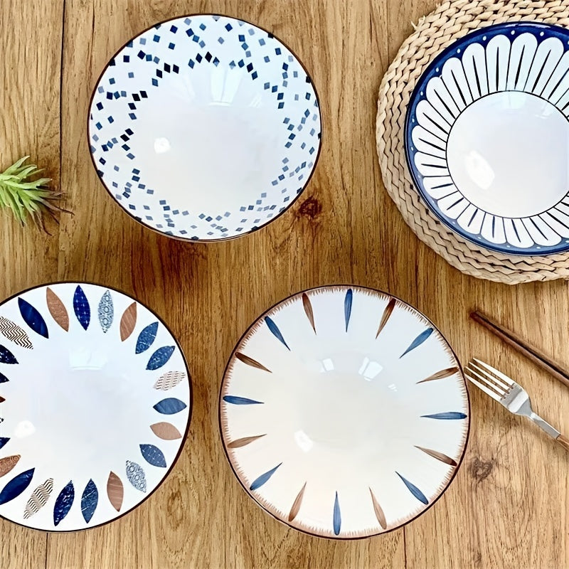 2/4pcs Japanese Ceramic Ramen Bowl, 8-Inch Set of Conical Noodle Soup Bowls – High-Appeal Ceramic Instant Noodle Bowls – Perfect for Home Kitchen, Restaurant, Hotel, Ramen Shops – Kitchenware, Tableware Accessories