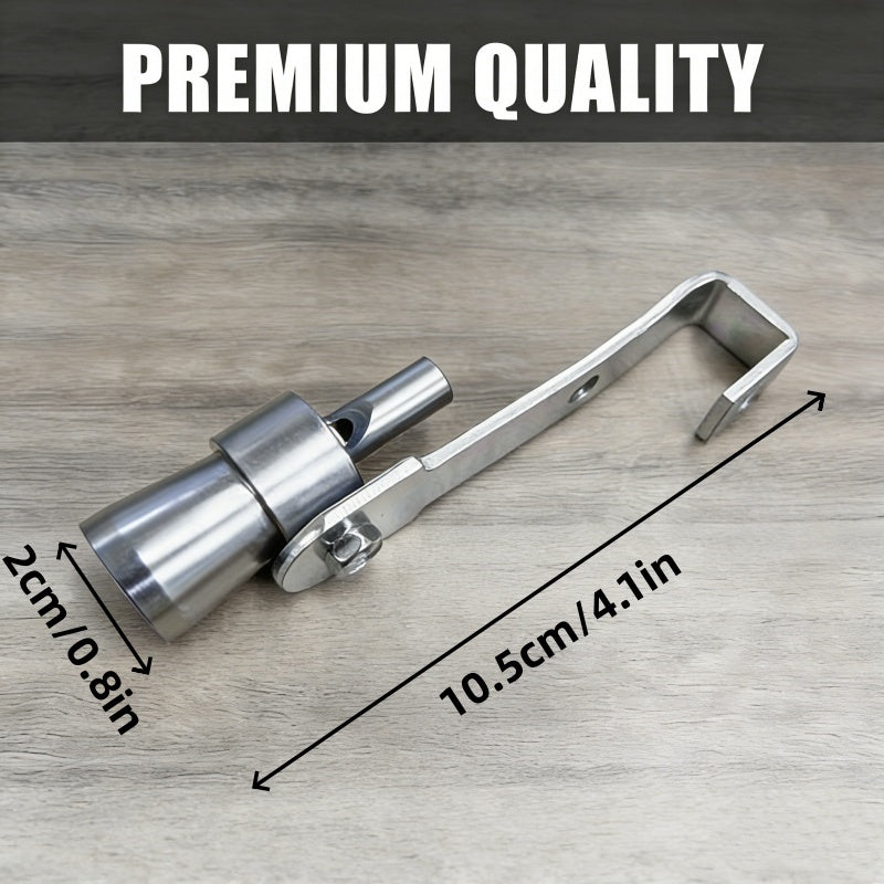 Universal Turbo Exhaust Whistle – Heavy-Duty Aluminum Alloy Sound Amplifier Tailpipe Replacement Kit with Anti-Loss Mounting Bracket, Enhances Engine Power Output & Exhaust Sound Performance