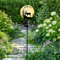 One-Piece Solar Elk Garden Light, Metal Round Deer Ground Insert Light Under the Night Sky, Outdoor Waterproof High-Brightness Warm White Light, Suitable for Holiday Courtyard, Garden, Patio, Walkway, Corridor, Gardening Decorative Light