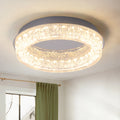 Gainid recessed ceiling light 12.2-inch modern LED ceiling light, round LED fixture with acrylic lampshade, suitable for bedroom, kitchen, foyer, hallway, entryway, chrome material, 3000K color temperature