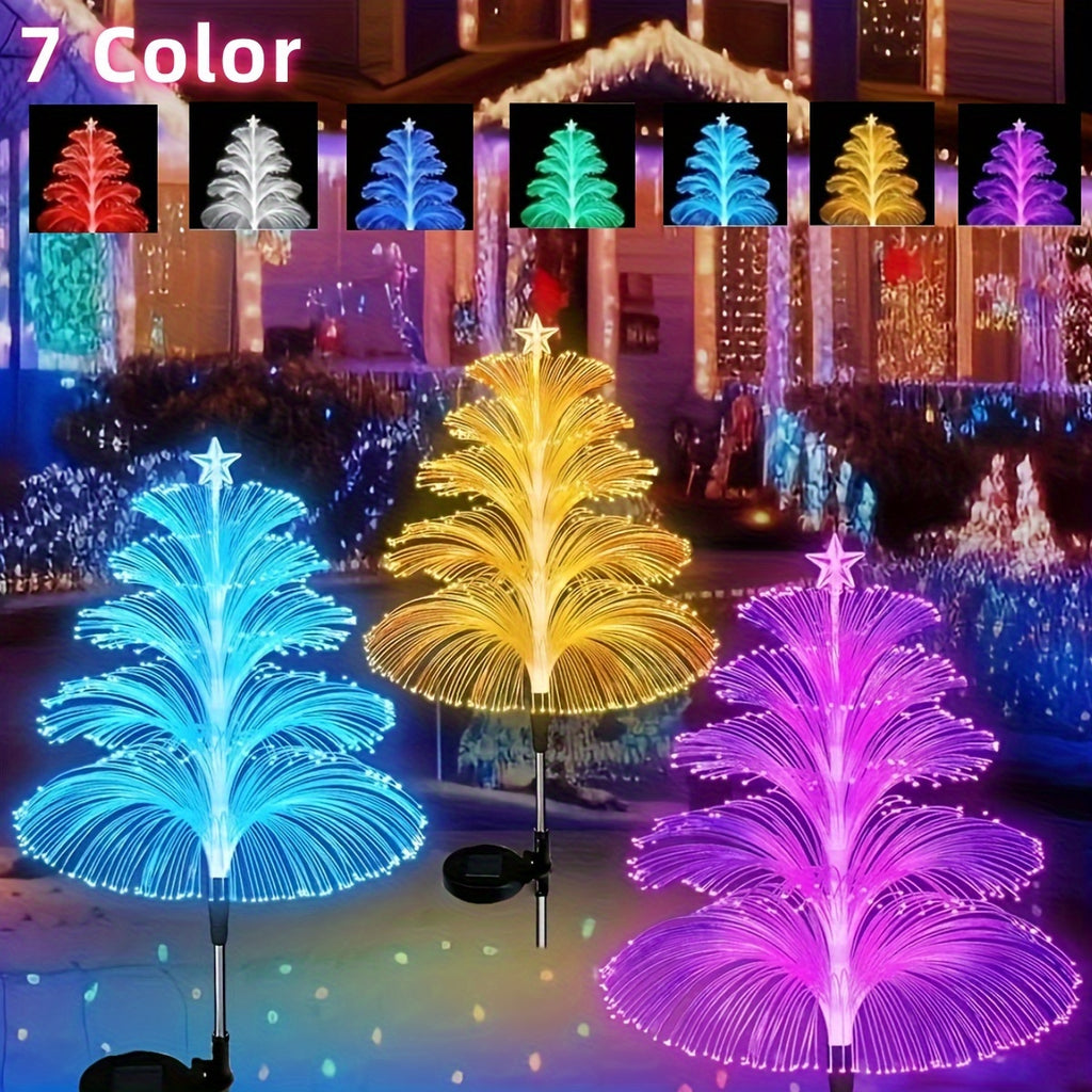 太阳能水母灯 7色变色LED景观灯 防尘太阳能装饰灯 花园小径圣诞新年庆典节日装饰礼物