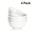 4-Piece Ceramic Salad Bowl Set, 6-Inch White Ceramic Bowls, 22 oz – Perfect for Kitchen Soup Bowls, Cereal Bowls, Ramen Bowls, Oatmeal Bowls, Fruit Bowls, Rice Bowls – Dishwasher & Microwave Safe