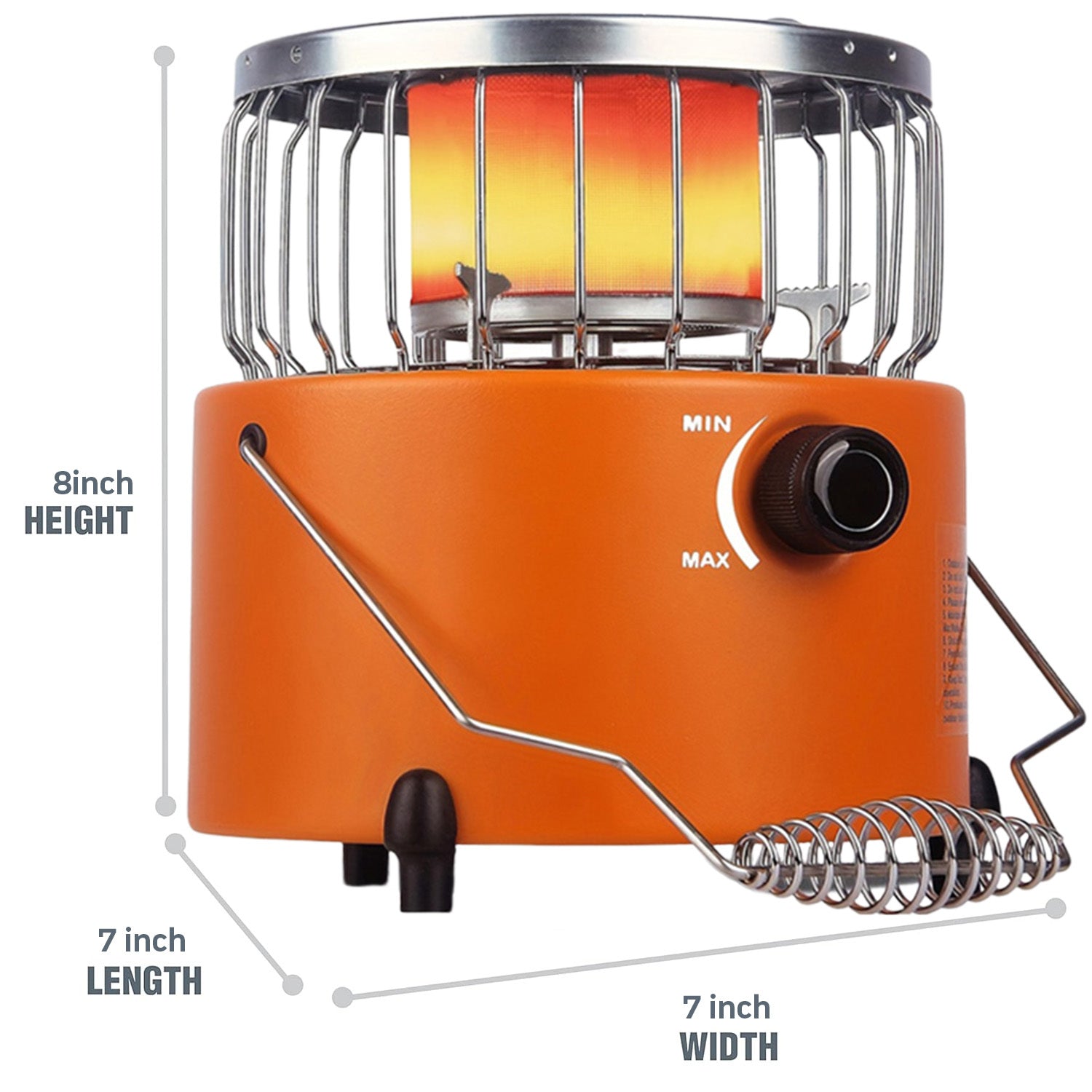 Dual-Use Portable Camping Stove, Propane Tank Adapter Hose with Windscreen & Storage Bag, Safety Lock & Overpressure Protection, Ideal for Hiking
