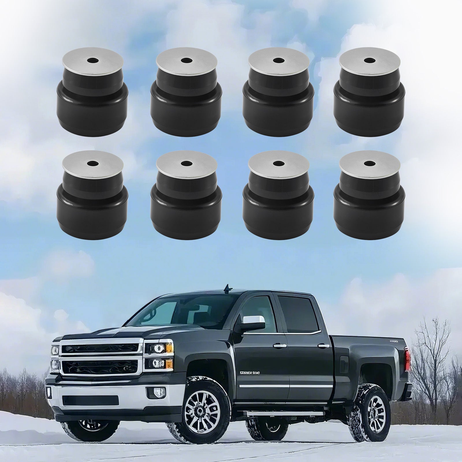 VEVOR Body Mount Bushing Kit, Compatible with 1999-2014 Chevrolet Silverado and Sierra 1500/2500, 24 Piece Set