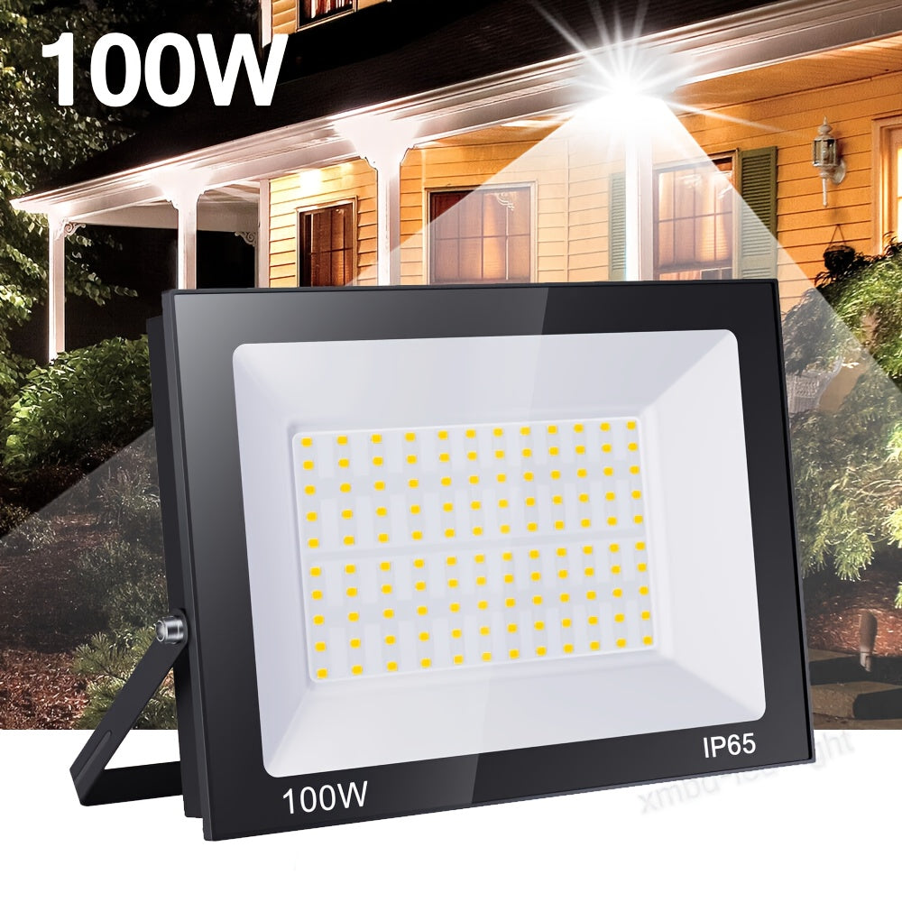 100W Ultra-Thin LED Flood Light | Super Bright 6500K Daylight Color, Suitable for Outdoor and Indoor - Security Light, Suitable for Garage, Garden, Yard, Warehouse, Workshop, Parking Lot, Flood Light Bulb