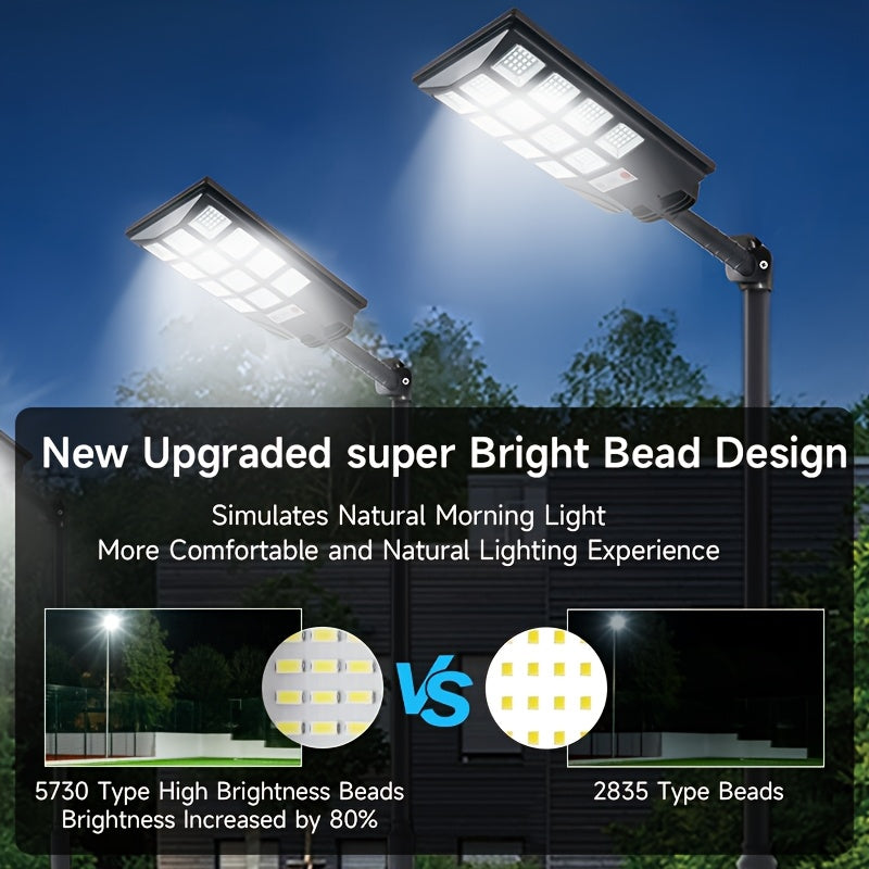 Outdoor Courtyard Solar Wall Light Street Light Waterproof, Solar Street Light Remote Control, Solar Flood Light Motion Sensor Courtyard Lighting, Deck Light, Garden Light Solar Parking Lot Light