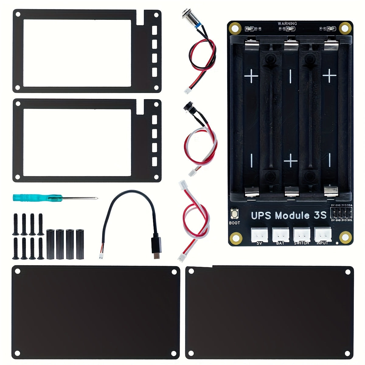 Uninterruptible Power Supply (UPS) Module for Raspberry Pi/Jetson Nano Supports Charging and Power Output at The Same Time 3S & 5V 5A Output