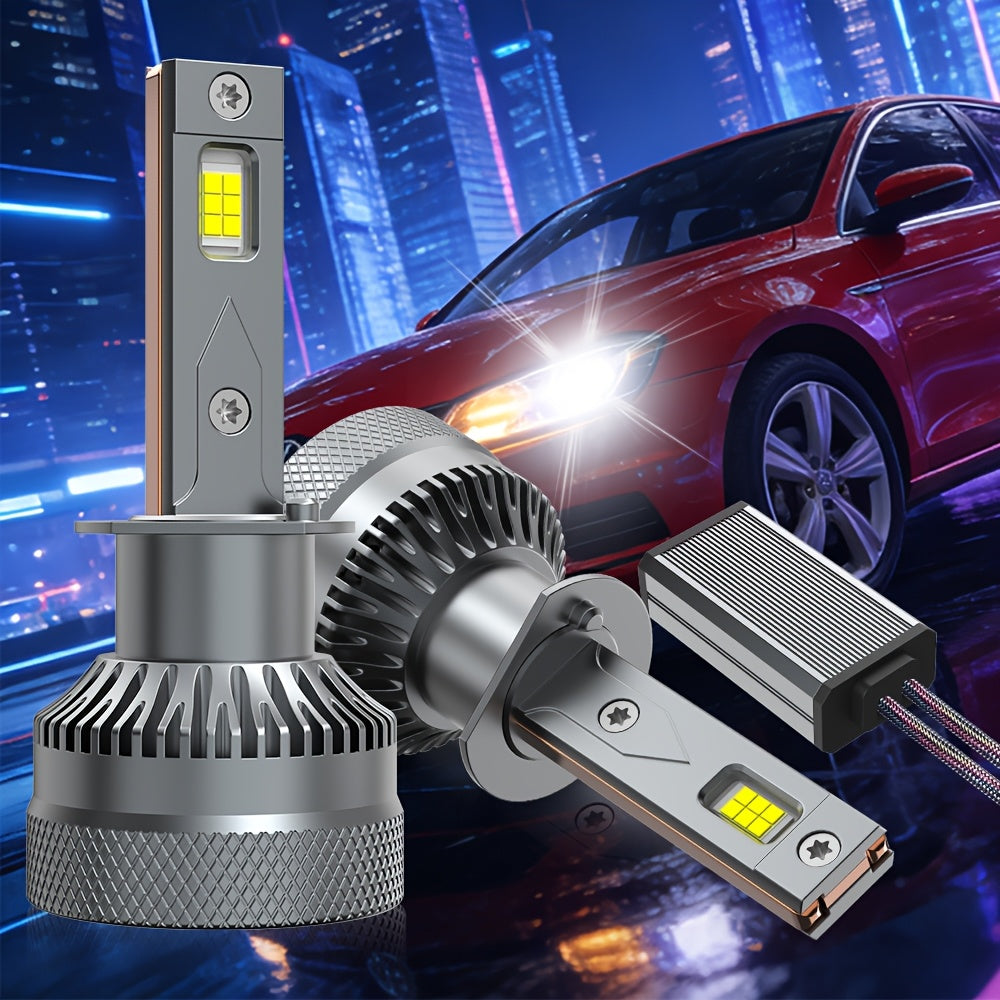 2PCS LED Car Lights - H7/H4/H1/H11, 9005/9006/9012 - 40000LM, 6500K Cool White Light, High/Low Beam, Plug-and-Play, for Enhanced Visibility and Safety, No Battery Needed, 5-Minute Installation