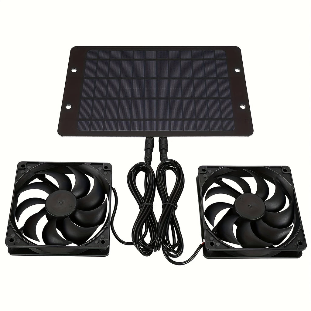 10W 12V Solar Cooling Fan, Dual Suction Cup Design, Suitable for Small Chicken Coop, Greenhouse, Animal Shed and Window Exhaust Duct