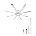 VEVOR 72/84 Inch Ceiling Fan with Light, Remote Control, Reversible Motor, Brushed Nickel