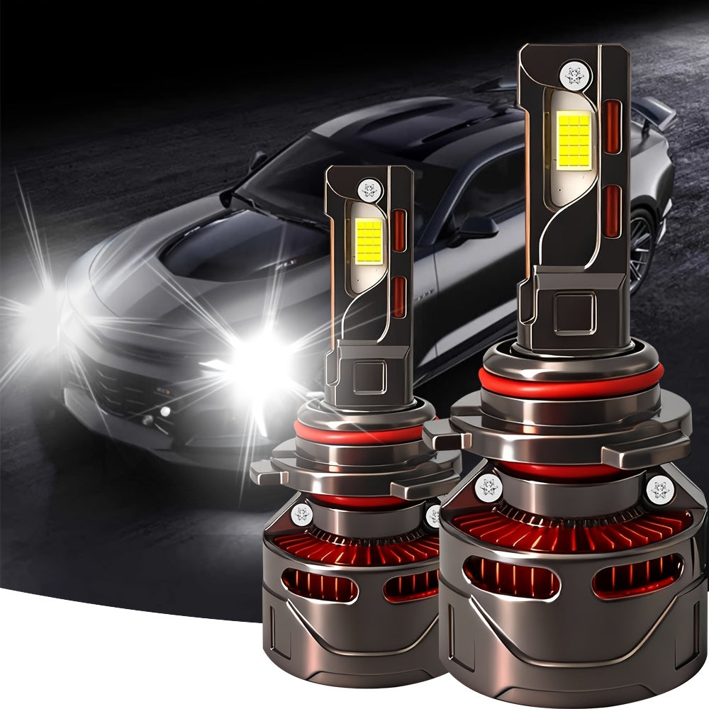 2 Pcs LED Car Headlight Bulbs, 4/9003/HB2 H7 H11/H9/H8 9005/HB3 9006/HB4 9012/HIR2 H1, LED Light 12V Universal, 58000 Lumens, 9570 CSP Chip, for Motor Vehicles, No Battery Needed - B28