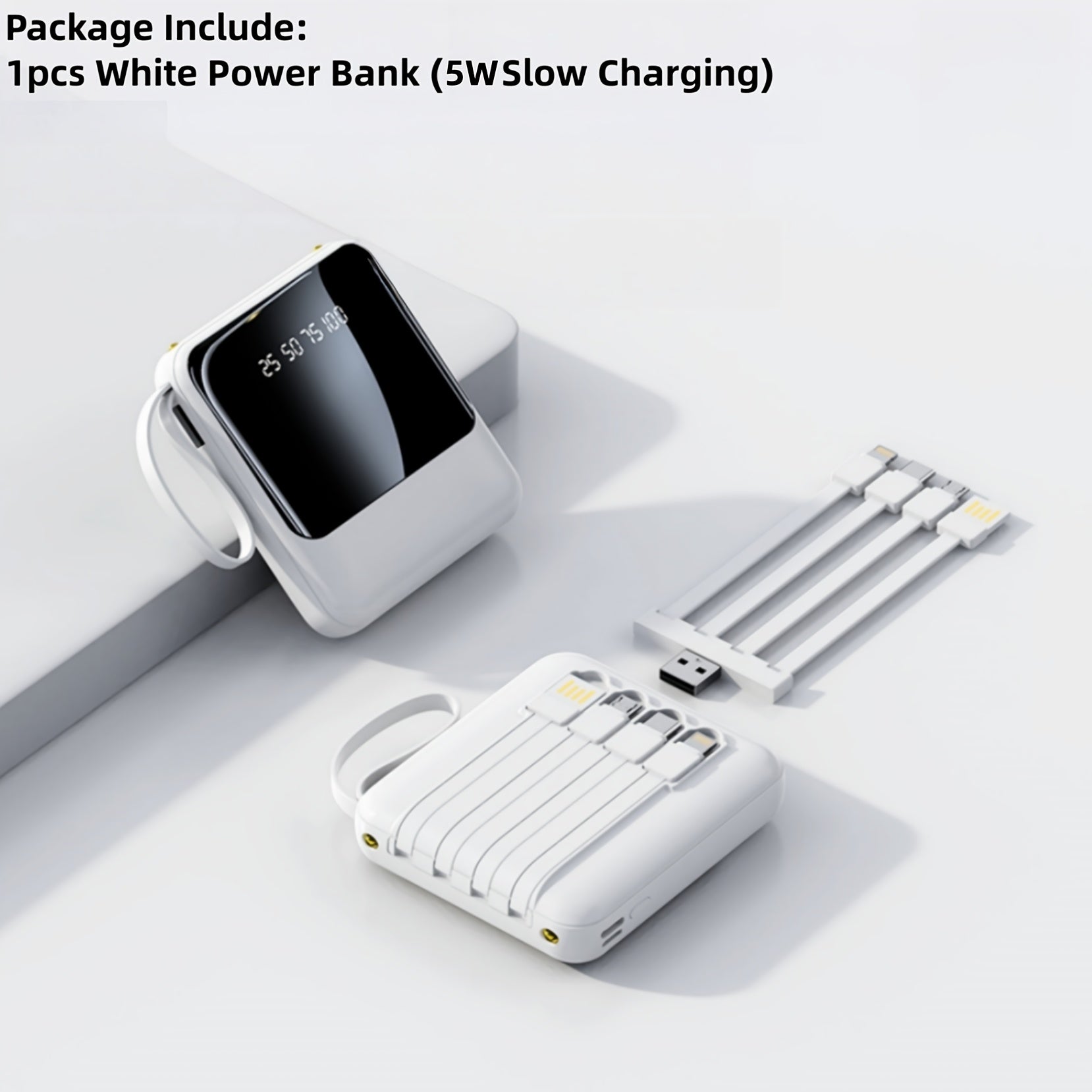 「10000mAh 大容量小尺寸，超大功率！這款迷你行動電源內建四合一多功能充電線，支援 5W/15W/22.5W 超級快充，非常適合旅行商務時使用，隨時保持您的裝置電量充足。」