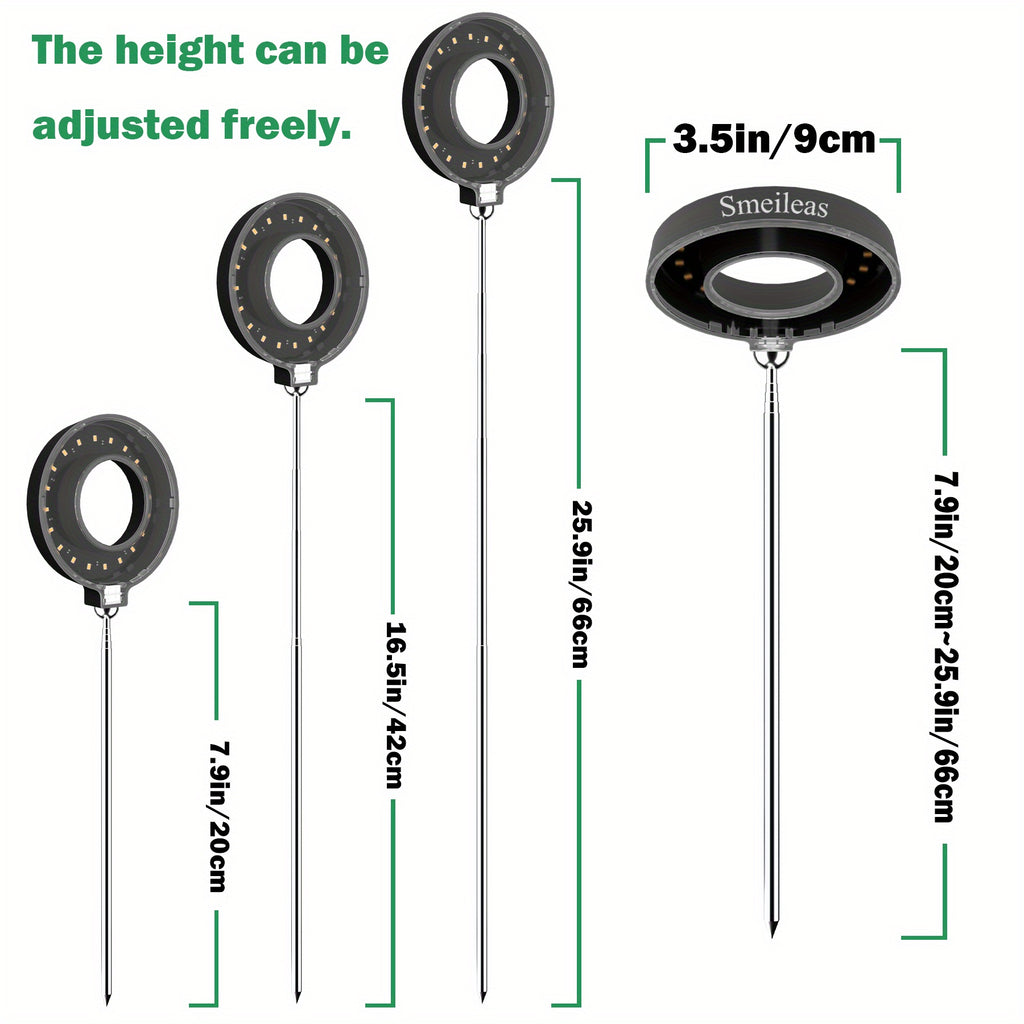 2-Pack Smeileas Seedling Grow Light (with Base), Full Spectrum Supplemental Light, 3/6/9H Auto Timer, 4-Level Dimmable, 360° Magnetic Lamp Head, for Indoor Cilantro, Aloe, Strawberry & Small Plants