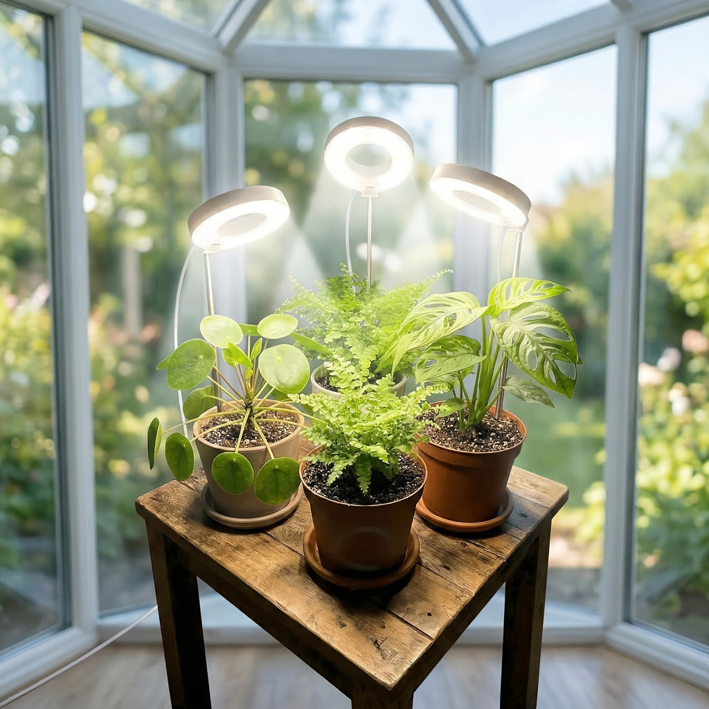 3-Pack Full Spectrum Indoor Plant Grow Light, Adjustable Height & Brightness, Auto Timer, 720° Rotatable Magnetic Lamp Head, Ideal for Herbs, Succulents, Vegetables, Seedlings & All Indoor Plants