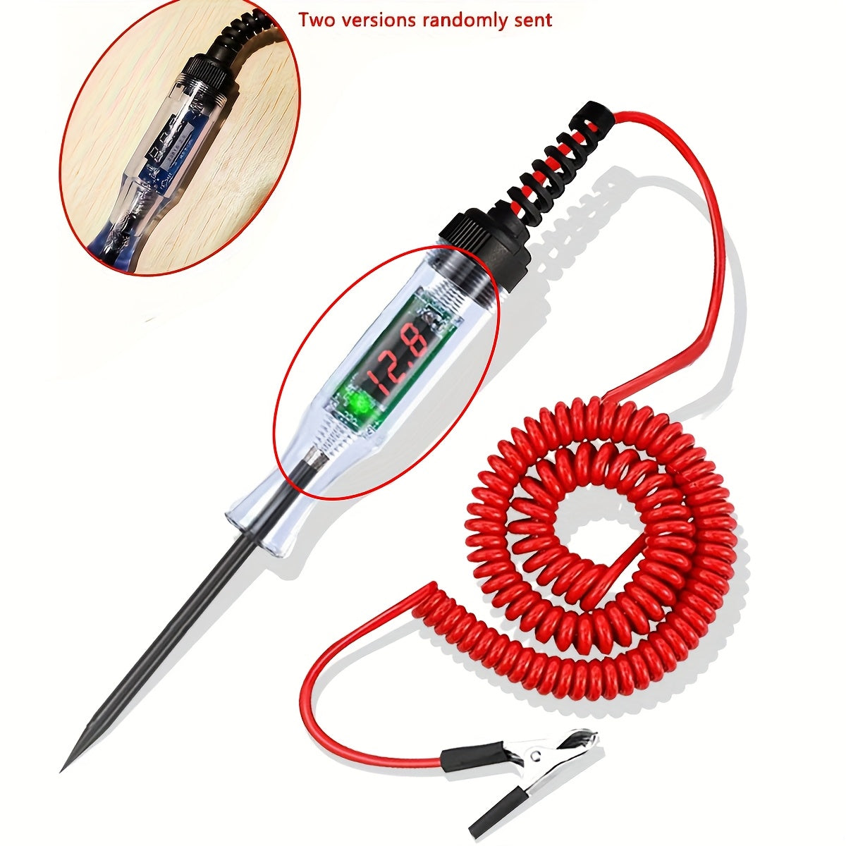 1pc Digital Car Circuit Tester with LED Display – Automotive Diagnostic Test Pen, 6-24V DC Auto Voltage Tester – Electrical Testing Tool for Cars & Trucks, Bidirectional Test Probe
