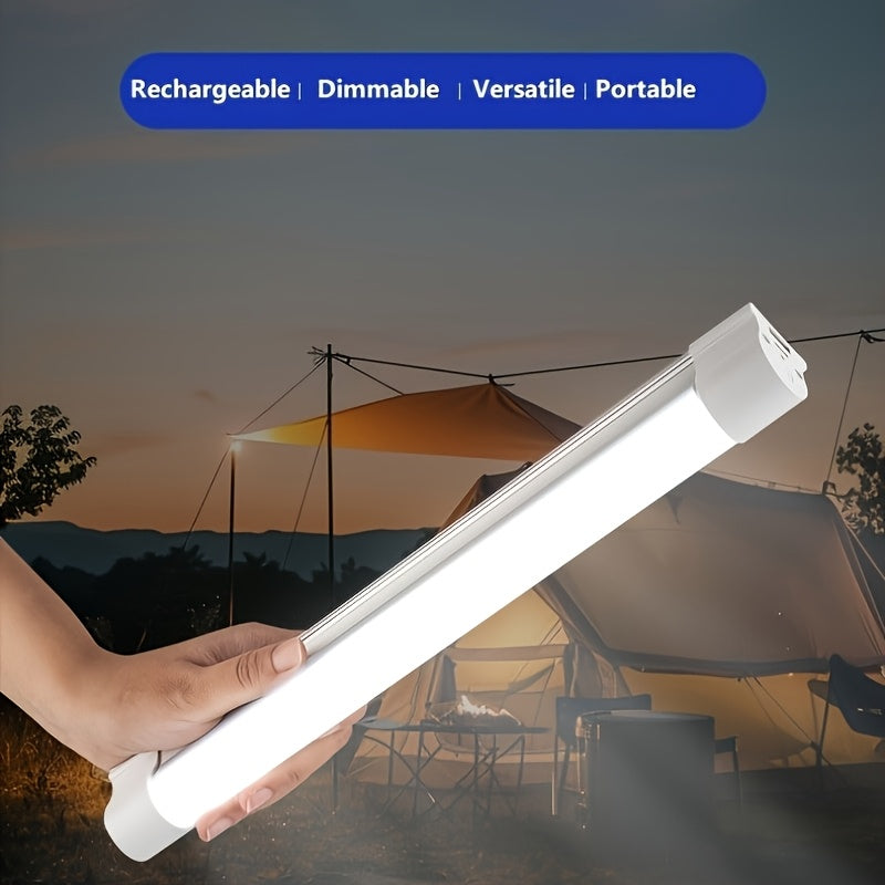 Monioutdoor Magnetic LED Camping Lantern, Rechargeable LED Flashlight, Thickened Aluminum Alloy, USB Rechargeable Portable Battery Emergency Light, Outdoor Magnetic Camping Lamp, 3-Level Dimmable, 2 Magnets for Placement