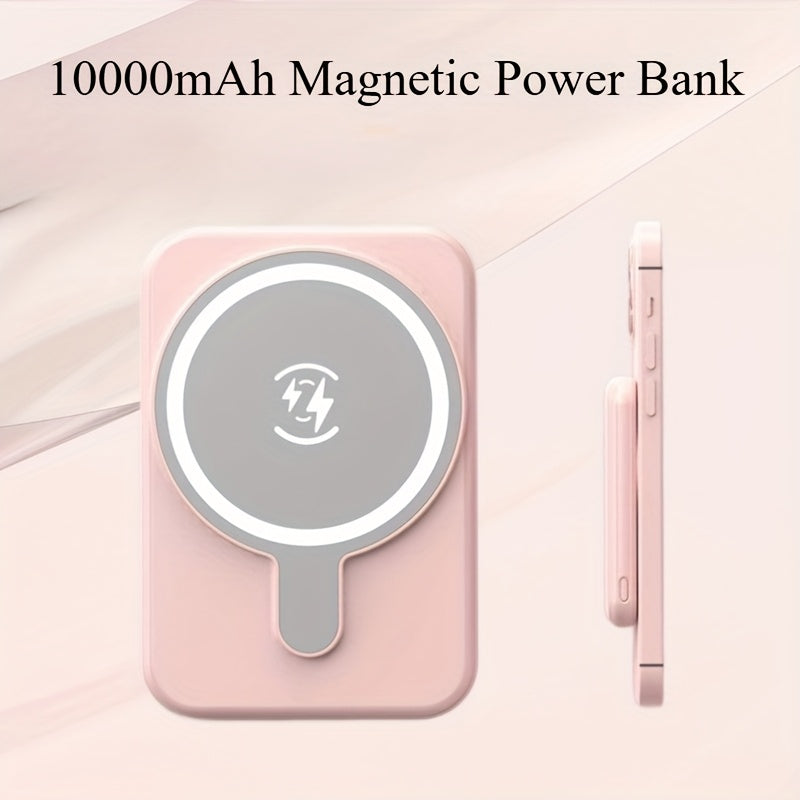 Mini Wireless Power Bank Magnetic Portable Charger 10000mAh, Magnetic Battery Pack USB Portable External Backup Battery Charger for iPhone 16/15/14/13/12/Pro Max/Plus Series, for Outdoor Camping, Ideal Gift