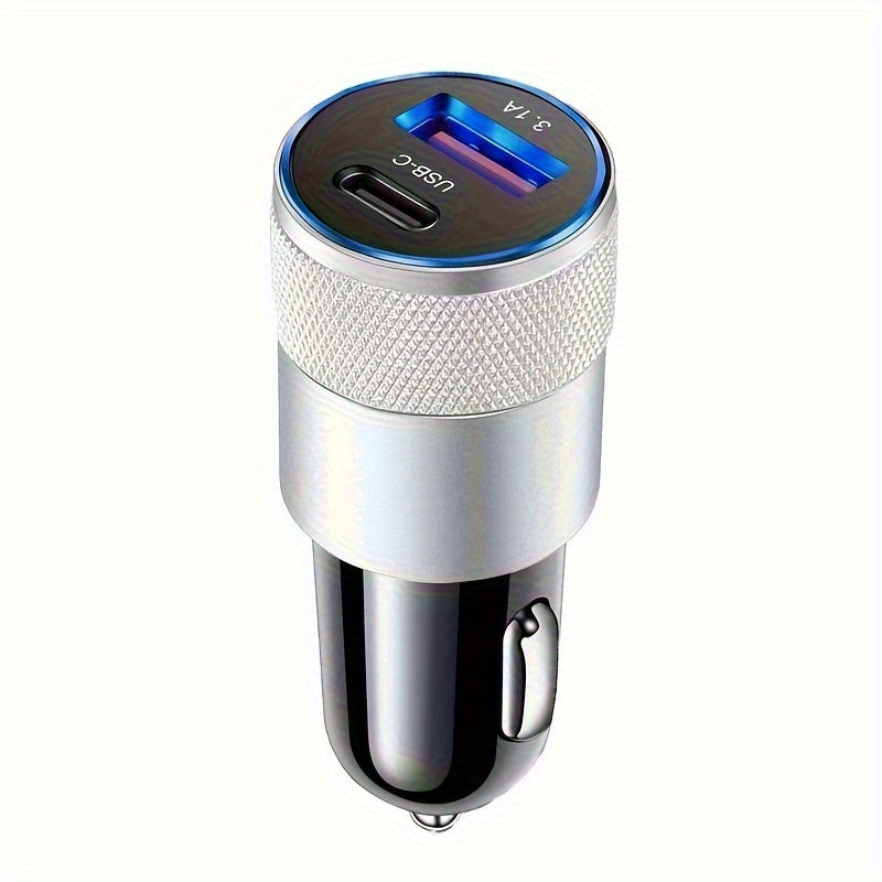USB Car Charger PD Fast Charge – LED Ambient Light, Compatible with iPhone, Android, Xiaomi & More