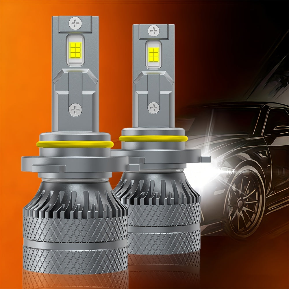 2PCS LED Car Headlights, Compatible with H1/H4/H11/H7, 9005/9006/9012 - 29800LM, 250W High/Low Beam, 6500K Cool White Light, 600% Brightness Increase, Plug-and-Play System, Built-in & External Driver, No Battery Needed