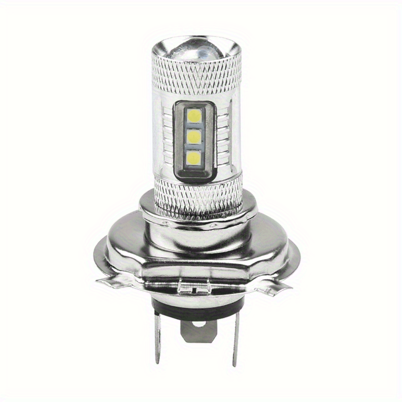 2-Pack H4 Super White LED Headlight Bulbs 6000-6500K 80W 12V-24V, Vehicle Lighting Upgrade, Stylish LED Design, Bright LED Light Output, No Battery Included