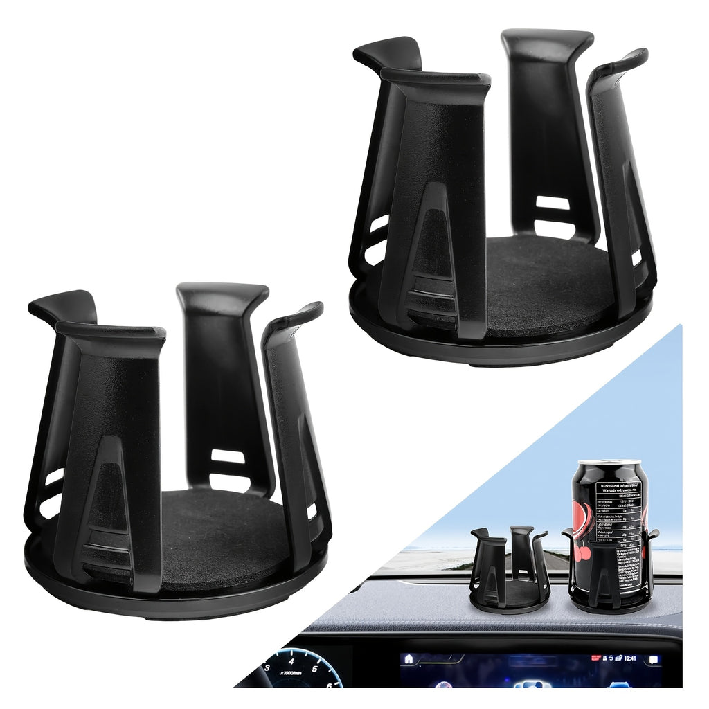 1/2 Pack Car Cup Holder Adapter, 2026 Upgraded Car Cup Holder Adapter with Self-Adjusting Clamping Arms, Built-in Adhesive for Securing Cups and Drinks, Essential Car Cup Holder Adapter