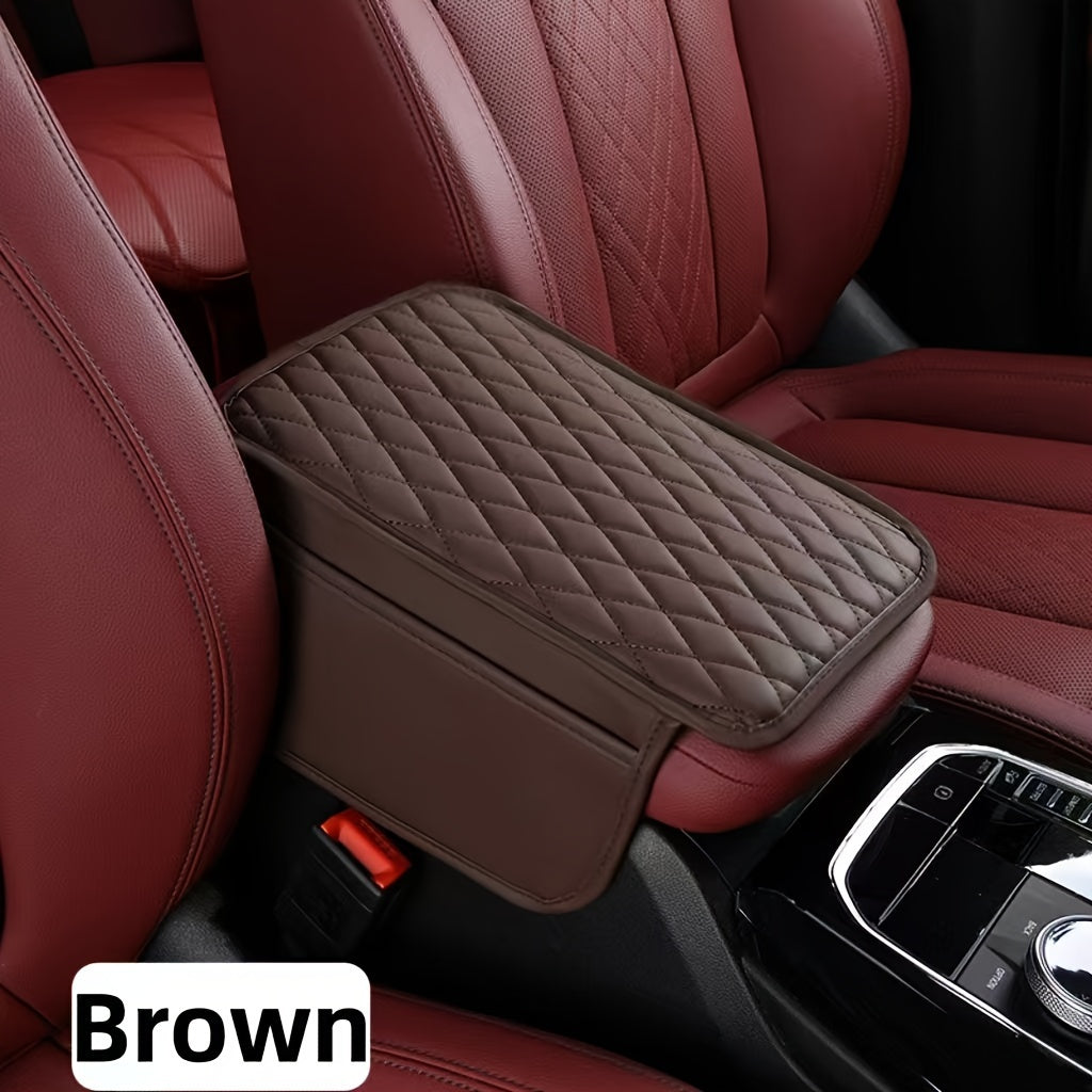 Car Armrest Box Pad, Leather Storage Mat, Multiple Colors, High Quality