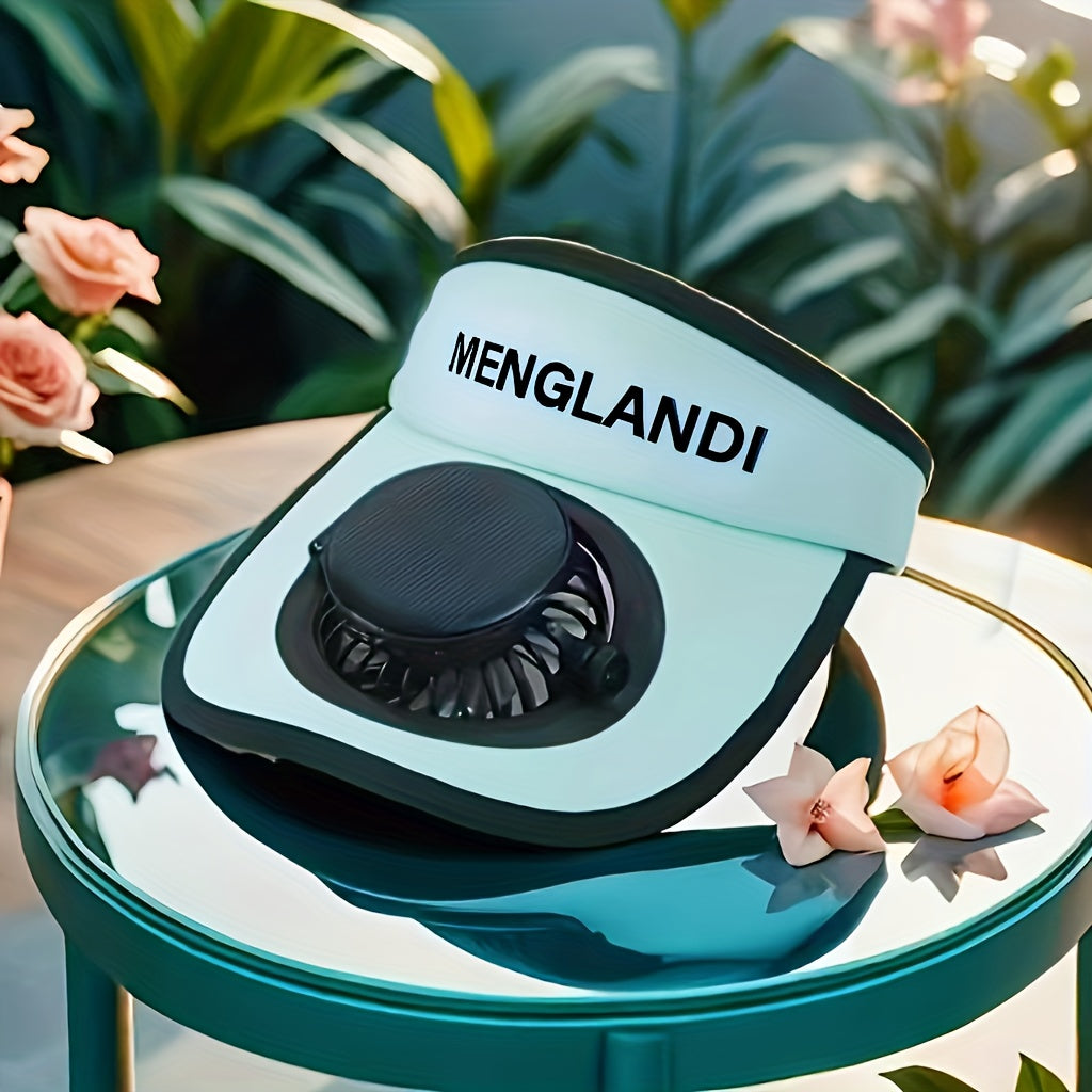Women's Exclusive Solar + USB Dual Charging Empty Top Fan Hat | Built-in 650mAh Battery, 8-10 Hours Long Battery Life, Stylish UV Protection Sun Hat, Must-Have for Outdoor Travel, Tennis and Hiking