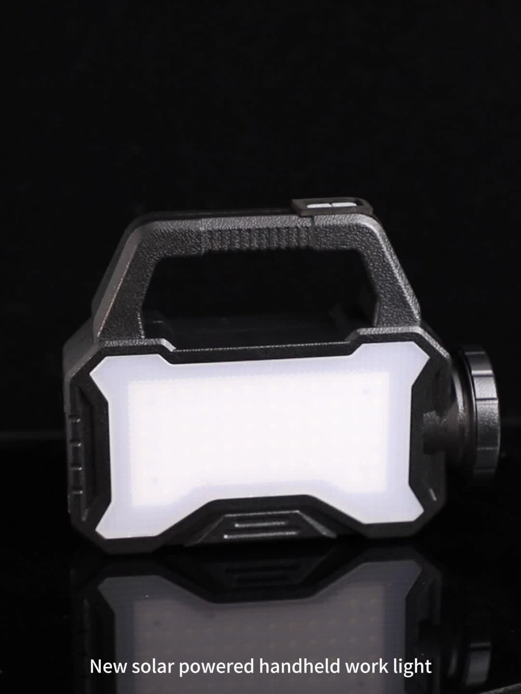 One Rechargeable Portable Solar Flashlight, Multi-Functional Handheld Light, Emergency Flashlight, Rechargeable, Can Be Used as a Power Bank for Mobile Phones, Ideal for Camping & Fishing