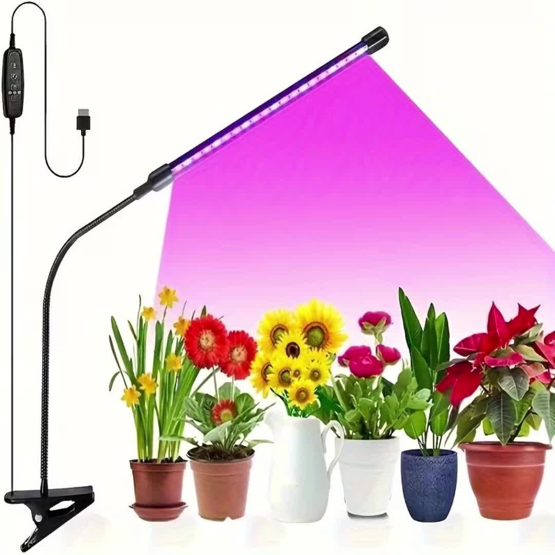 Clip-On Plant Grow Light, Suitable for Indoor Greenhouse Hydroponic System Tent Flower Seedling Plant Lighting