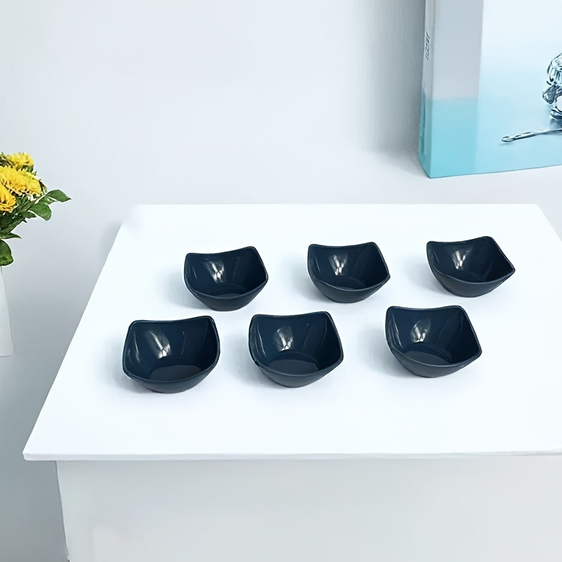 6Pcs Durable Shatterproof Mini Dessert Bowls, Reusable Vibrant Color Sauce & Dessert Bowls, Dishwasher & Microwave Safe, Perfect for Appetizers, Dips, Snacks, Fruits, Ideal for Kitchen, Outdoor Picnic, Party, Portable & Compact