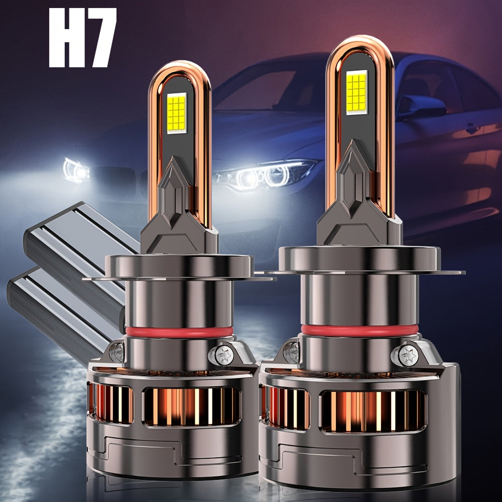 2pcs LED Car LED Headlight Bulbs, 7500K, 950% Brightness, 57200LM, Plug-and-Play, 300W, 9H1, H4, 9003, HB2, H7, H18, H8, H9, H11, H16, 9005, HB3, 9006, HB4, 9012, HIR2, Aluminum, 12-24V, 9570 CSP CHIP, No Battery Included