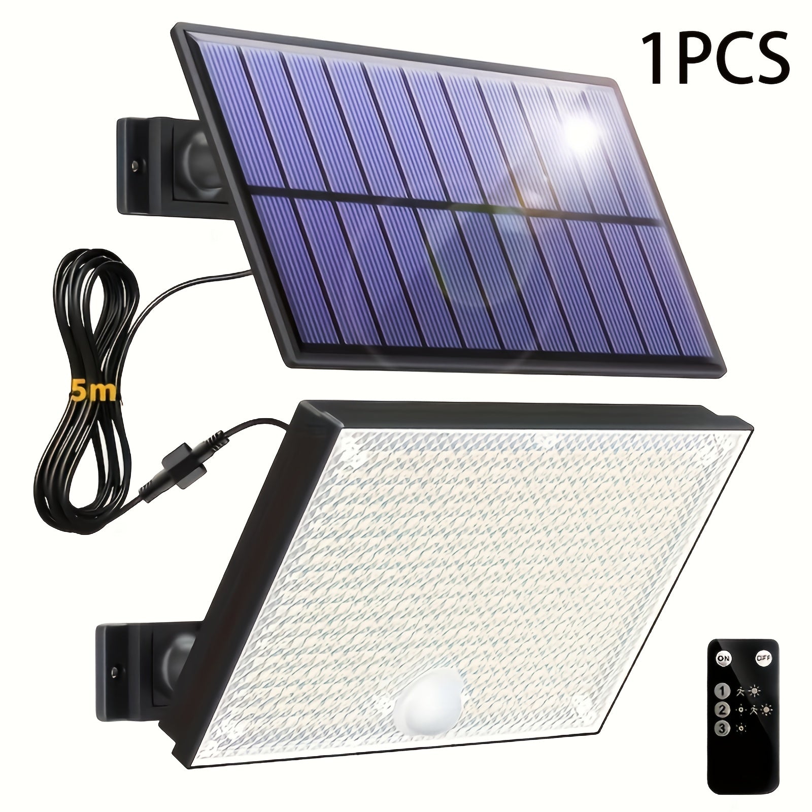 1/2 Pack 400LED Outdoor Solar Wall Light with Motion Sensor, LED Cool White Solar Floodlight, High Brightness Solar Street Light, Larger Solar Panel, Easy to Install, Super Bright, Auto On/Off, Perfect for Porch, Courtyard, Garage, Fence, Pathway