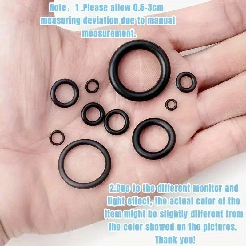 225-Piece Waterproof Rubber O-Ring Kit (Flat Washers) – Heavy-Duty Multi-Size Leak-Proof Sealing Gaskets for Home Repair, Plumbing, Automotive & Mechanical Applications – Durable & Economical Bulk Pack