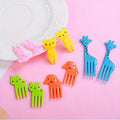 10-Piece Set Fun Animal High-Quality Fruit Forks – Durable ABS Material, Reusable Dessert Forks, Christmas Cutlery, Christmas Party Dessert Forks, Winter Dinnerware Set – Perfect for Winter, New Year, Easter Room Decoration