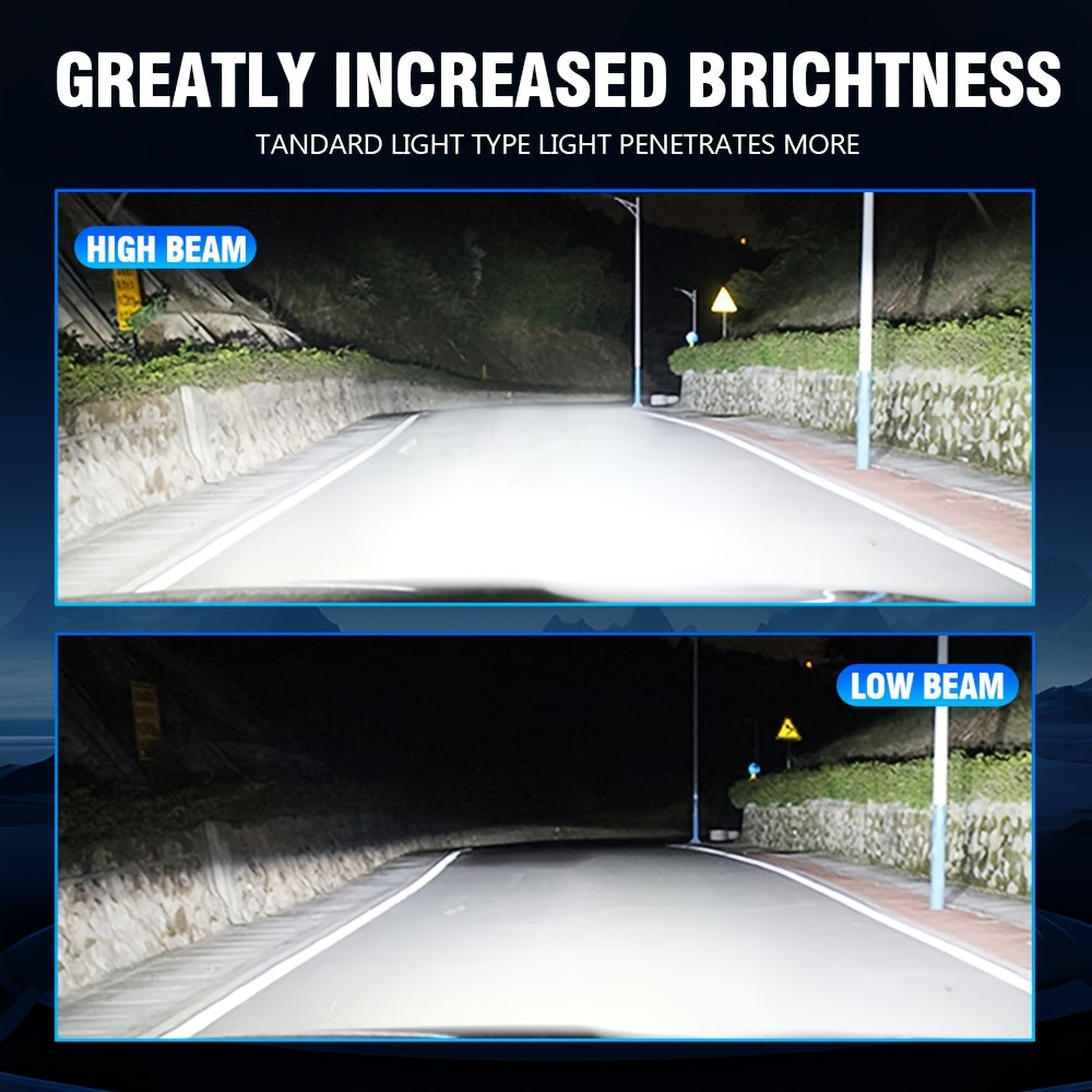 2-Pack Upgraded LED Headlight Bulb Kit, Compatible with D1S, D2S, D3S, D4S and D8S, 6000K White Light, 360° All-Around Heat Dissipation, 180W High Power, Super Bright CSP Chip Technology, Easy to Install, Battery Not Included