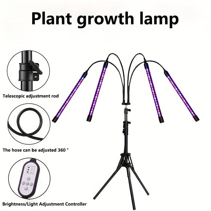 LED Plant Grow Light, 3 Color Modes Dimmable, 4/8/12H Timer, Full Spectrum Grow Lamp for Home Vegetable and Flower Planting
