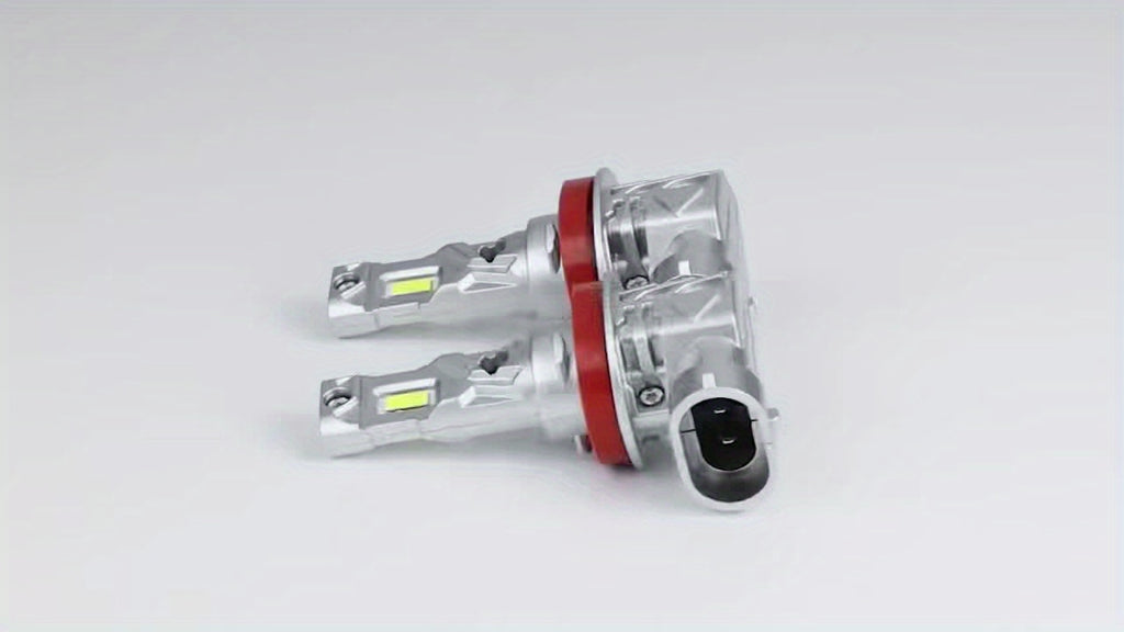 两个升级款LED 9005 H11 HB3 H8 H9 LED大灯灯泡 12V 白色 6500K 超亮 1:1 即插即用 大灯 LED雾灯，不含电池