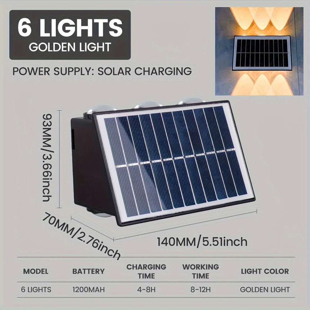 One-Piece Solar Wall Light, Colorful Wall Light, Outdoor Wall Light, Wall Washer Light, Ambient Light, Outdoor Courtyard Light, Suitable for Courtyard, Villa, Exterior Wall, Balcony, Outdoor Decorative Light