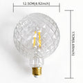 1-pack, Edison bulb LED bulb vintage 4W 120V 4000Kelvin, crystal LED bulb, lighting lamp, E26 base LED filament bulb, crystal glass style, suitable for home, bedroom, office