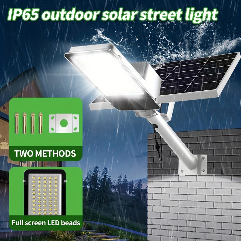 Solar Super Bright Street Light, 18000mAh Battery, Waterproof Garden Light, Remote Control, Perfect for Parking Lots, School Basketball Courts, Courtyards, Gardens, Villas, Outdoor Solar Light with Remote Control