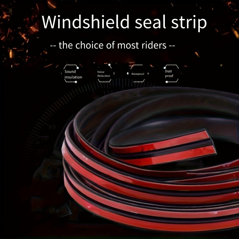 T-Shape Waterproof Rubber Seal Strip, 200cm – Durable ABS Auto Weatherstrip Sealant, for Sunroof & Rear Windshield, Universal Fit for Most Vehicles, Front Position