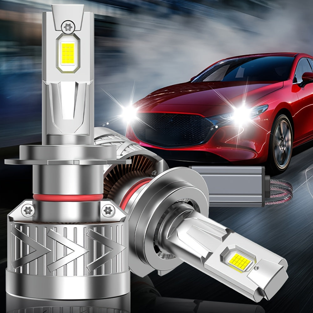 2-Pack LED Car Headlights | 60,000 Lumens, H11 LED Headlights Compatible with H7/H18, H11 H8 H9, H16 H1 - | 320W, 6500K White Light, Plug-and-Play, 1000% Brightness Increase, Easy to Install
