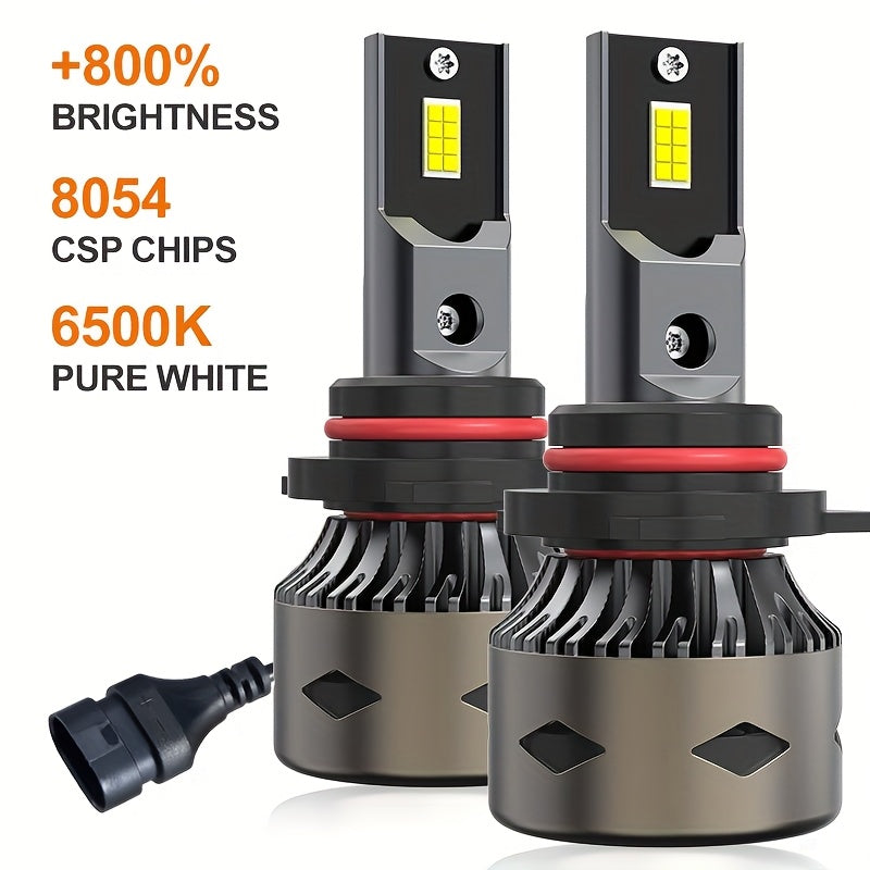 2Pcs H11 H4 H7 H1 Super Bright Car LED Headlight Bulbs Canbus LED Car Headlights 30000LM Mini Car LED Light Extra Large LED Chips Ultra Durable